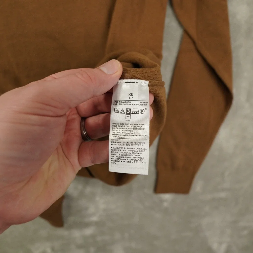 Banana‎ Republic Everyday Sweater Men's XS Crew Neck Brown Long Sleeve Preppy
